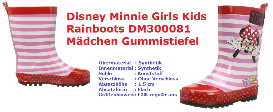 Disney Minnie Girls Gummistiefel